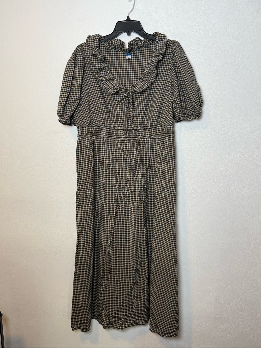 Old Navy Brown and Black Checked Maxi Dress - Picture 2 of 4